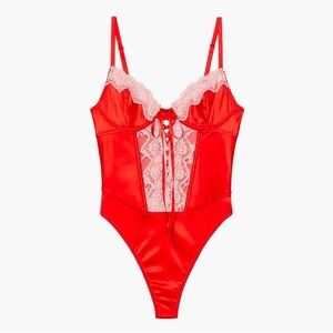 🔥SUPER SALE🔥Savage X Fenty Satin and Lace Bodysuit NWT (L)